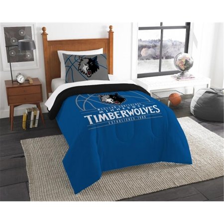 THE NORTH WEST COMPANY The Northwest 1NBA862010016RET NBA 86201 Timberwolves Reverse Slam Comforter Set; Twin 1NBA862010016EDC